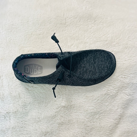 NWOB Hey Dude Wendy Sox Sz: 10 Black/Grey - Picture 2 of 9